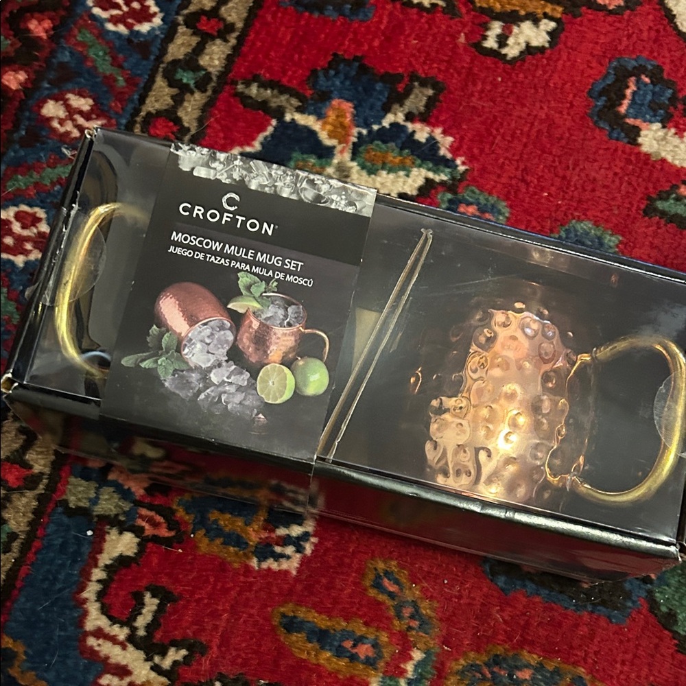 Crofton Copper Moscow Mule Mug Set